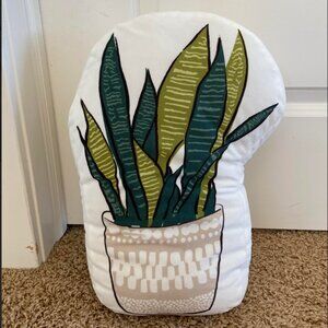 Throw Pillow with Plant